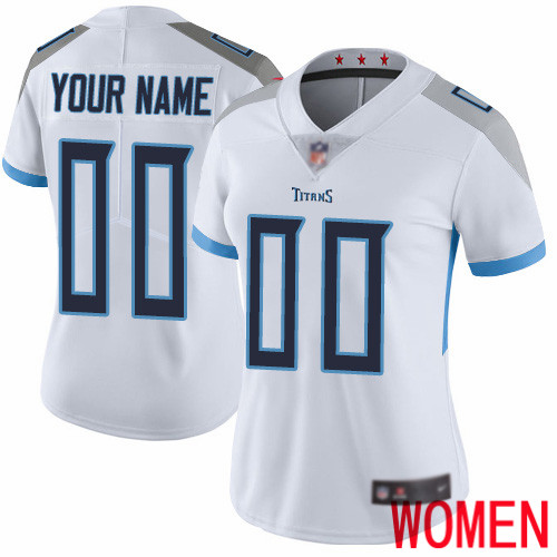 Limited White Women Road Jersey NFL Customized Football Tennessee Titans Vapor Untouchable